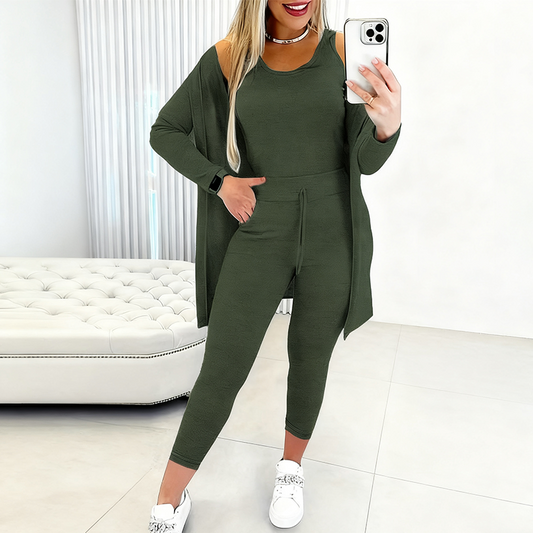 💜 LETZTER TAG DER AKTION – 49 % RABATT 💜Damen lässiges und stilvolles 3-teiliges Set