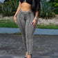 Damen-Freizeithose mit Stretch und hoher Taille