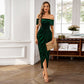 Elegantes, schulterfreies Maxikleid mit Rüschen für Damen