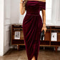 Elegantes, schulterfreies Maxikleid mit Rüschen für Damen