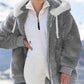 🧥 60% RABATT! ✨ Kapuzen-Fleecejacke mit Lammfellfutter - Winddicht & Wärmeisolierend für Extremes Winterwetter ❄️🛡️