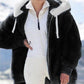 🧥 60% RABATT! ✨ Kapuzen-Fleecejacke mit Lammfellfutter - Winddicht & Wärmeisolierend für Extremes Winterwetter ❄️🛡️