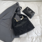 Lightweight Retro Shoulder Tote with Matching Pouch