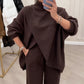 2-teiliges Oversize-Set aus Pullover und Hose für Damen