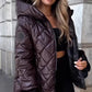 🎅🎁Weihnachtsangebot – 50 % Rabatt⏳Damen Pufferjacke mit Diamant-Steppmuster