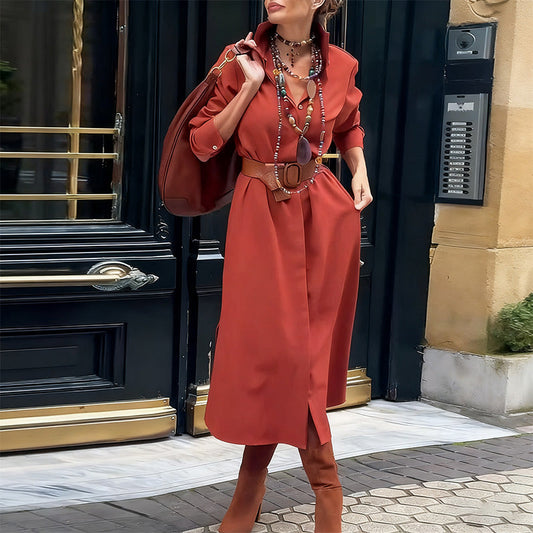 Lässiges, fließendes Midikleid für Damen