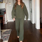 Women's Casual V-Neck Pullover and Pants Set