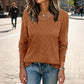 Pullover mit V-Ausschnitt und Lochmusterstrick
