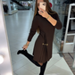 ⌛ Nur noch 3 Tage – 50 % auf alles! ⏰💖 Elegantes Langarmkleid mit Plissee-Einsätzen – feminint, flatternd & perfekt für jede Feier!💃