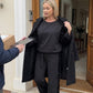 Sweatshirt- und Hosen-Set für Damen mit Paillettenbesatz