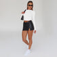 💥 Damen-Crop-Top-Set in schmaler Passform