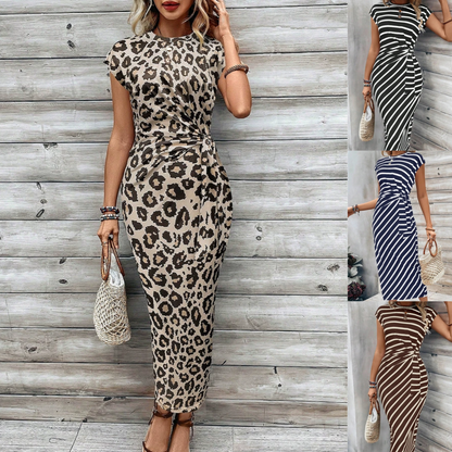 🔥LETZTER TAG IM ANGEBOT: 49% RABATT!!💕 Elegantes Damenkleid mit Bindegürtel