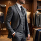 👔 JETZT 60 % RABATT! 🕴️ Slim-Fit Herren-Anzug, 3-teilig – Perfekte Passform, hochwertiger Stoff & ideal für formelle Anlässe 🤵