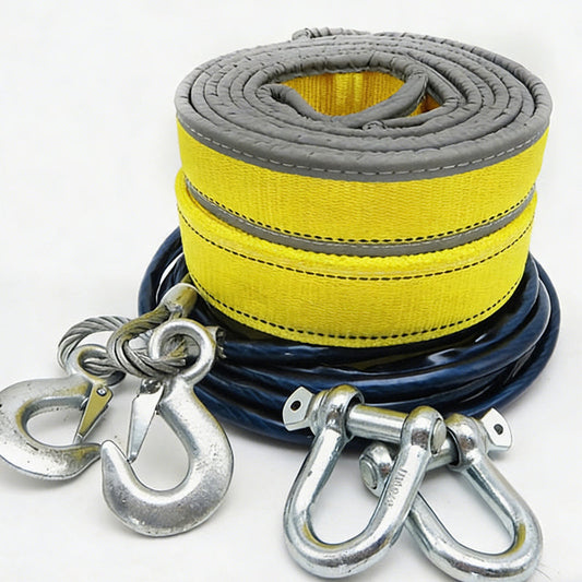 3-Ton Tow Rope with U-Shackle Hooks
