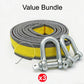 3-Ton Tow Rope with U-Shackle Hooks