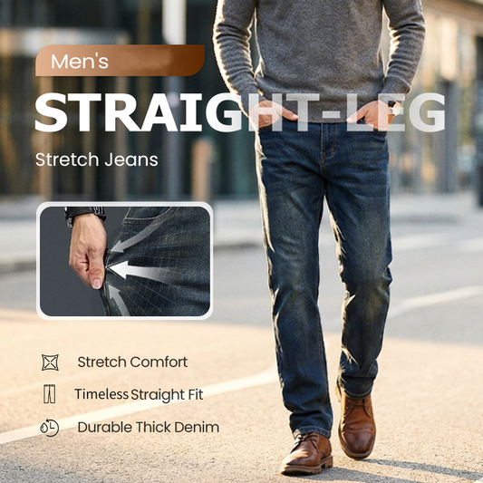 👖NEU EINGETROFFEN – 60 % RABATT🔥🥳ÜBER 50.000 VERKAUFT!💥 Herren-Stretchjeans mit geradem Bein