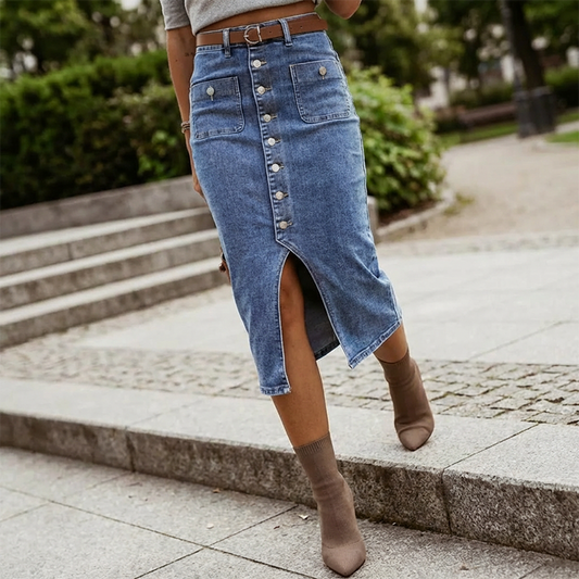 ⏳Zeitlich limitierter 50 % Rabatt⏰auf hochtaillenfarbene Jeans-Jacken👗 mit Knöpfen