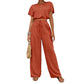 Zweiteiliges Set aus lässigem Oberteil und Hose für Damen
