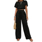 Zweiteiliges Set aus lässigem Oberteil und Hose für Damen