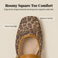 Damen-Ballerinas aus Mesh mit Leopardenmuster