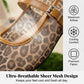 Damen-Ballerinas aus Mesh mit Leopardenmuster