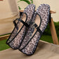 Damen-Ballerinas aus Mesh mit Leopardenmuster