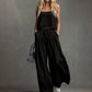 2-teiliges Set aus Crop-Top und Hose mit weitem Bein für Damen