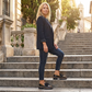 Elegante Damen-Loafer mit Schleife und breitem Absatz