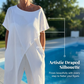 Asymmetrisches Off-Shoulder-Oberteil und Hose im Set für Damen