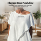 Asymmetrisches Off-Shoulder-Oberteil und Hose im Set für Damen