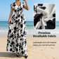 Maxikleid mit Blumenmuster, V-Ausschnitt und geraffter Taille