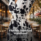 Maxikleid mit Blumenmuster, V-Ausschnitt und geraffter Taille