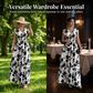 Maxikleid mit Blumenmuster, V-Ausschnitt und geraffter Taille