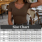 👕 LIMITED-TIME 50% RABATT! ✨ Slim-Fit T-Shirt für Damen – V-Ausschnitt, Gerippt, Basic ✨