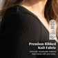 👕 LIMITED-TIME 50% RABATT! ✨ Slim-Fit T-Shirt für Damen – V-Ausschnitt, Gerippt, Basic ✨