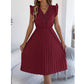 🎁 2026 Neuheit – 50 % Rabatt! 👗🌸 Spitzenkleid mit V-Ausschnitt, Rüschen und tailliertem Schnitt ✨
