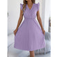 🎁 2026 Neuheit – 50 % Rabatt! 👗🌸 Spitzenkleid mit V-Ausschnitt, Rüschen und tailliertem Schnitt ✨