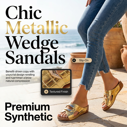 Women's Peep-Toe Wedge Slide Sandals