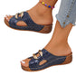 Women's Peep-Toe Wedge Slide Sandals