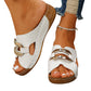 Women's Peep-Toe Wedge Slide Sandals
