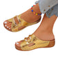 Women's Peep-Toe Wedge Slide Sandals