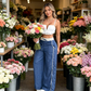 📢📢50 % RABATT !! ⏰Damenhose mit hoher Taille und weitem Bein