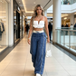 📢📢50 % RABATT !! ⏰Damenhose mit hoher Taille und weitem Bein