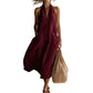 👗 BEFRISTETES ANGEBOT: 50% RABATT! 💃 Damen lässiges Halter-V-Ausschnitt-Midi-Kleid – Fließend, aufgesetzte Taschen, atmungsaktiv 🍂