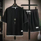 ✨🔥Herren 2-teiliges Set aus Waffelstoff: Kurzarm-T-Shirt & Shorts
