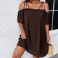 🔥HEISSER VERKAUF 49% RABATT!👗 Elegantes unifarbenes Minikleid für Damen