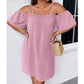 🔥HEISSER VERKAUF 49% RABATT!👗 Elegantes unifarbenes Minikleid für Damen