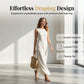 Schickes, asymmetrisches, ärmelloses Maxikleid