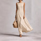 Schickes, asymmetrisches, ärmelloses Maxikleid