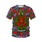 Kurzarm-T-Shirt im Vintage-Tribal-Art-Stil für Herren